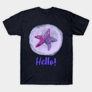 Watercolor Starfish - Hello T-Shirt